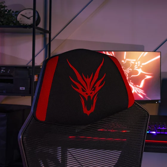 Scaun Gaming Bartali, Suport pentru Picioare, 62x75x106-116 h cm, Negru/Rosu picture - 8