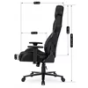 Scaun Gaming Fury, 74x70x125-141 h cm, Negru/Alb picture - 9