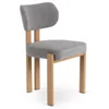 Scaun Grande, 50x52x80 h cm, Structura Metalica, Sezut si Spatar Tapitate cu Stofa Gri picture - 1