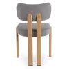 Scaun Grande, 50x52x80 h cm, Structura Metalica, Sezut si Spatar Tapitate cu Stofa Gri picture - 5