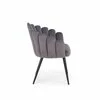 Scaun Hadsund 410, 52x62x85 cm, Catifea, Gri picture - 3