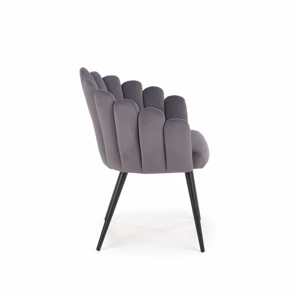 Scaun Hadsund 410, 52x62x85 cm, Catifea, Gri picture - 3
