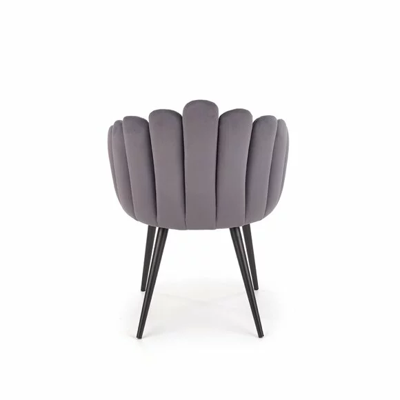 Scaun Hadsund 410, 52x62x85 cm, Catifea, Gri picture - 6