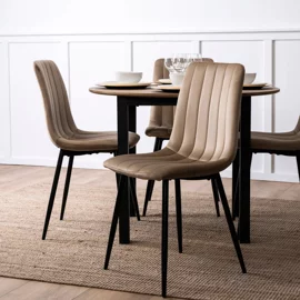 Scaun Iberia, 43x50x90,5 H CM, Structura metalica, Catifea Beige