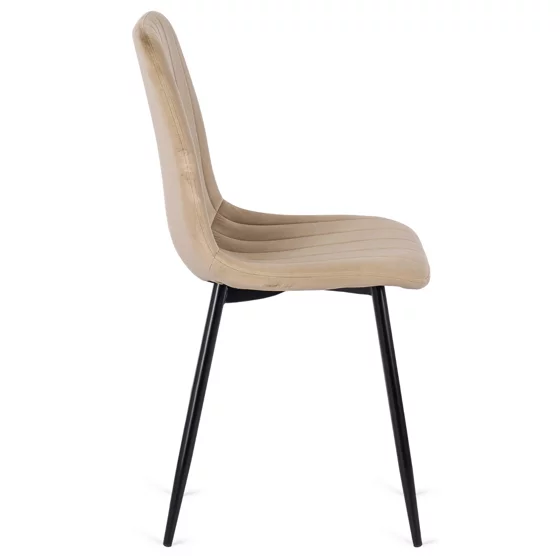 Scaun Iberia, 43x50x90,5 H CM, Structura metalica, Catifea Beige picture - 5