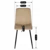 Scaun Iberia, 43x50x90,5 H CM, Structura metalica, Catifea Beige picture - 7