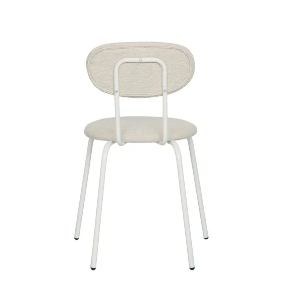 Scaun Jord, 49x45.5x78.5 h cm, Metal/Stofa, Alb/Crem picture - 5