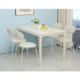 Scaun Jord, 49x45.5x78.5 h cm, Metal/Stofa, Crem