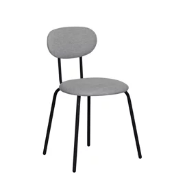 Scaun Jord, 49x45.5x78.5 h cm, Metal/Stofa, Negru/Gri