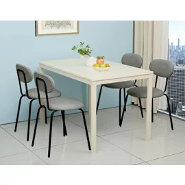 Scaun Jord, 49x45.5x78.5 h cm, Metal/Stofa, Negru/Gri