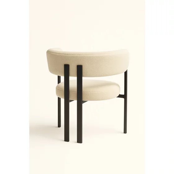 Scaun Kallo, 62x52x72 h cm, Stofa Crem picture - 3