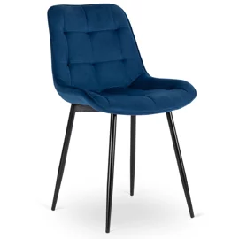 Scaun Kortina, 51.5x55x85 h cm, Catifea, Albastru Marin