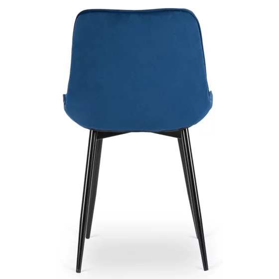 Scaun Kortina, 51.5x55x85 h cm, Catifea, Albastru Marin picture - 6