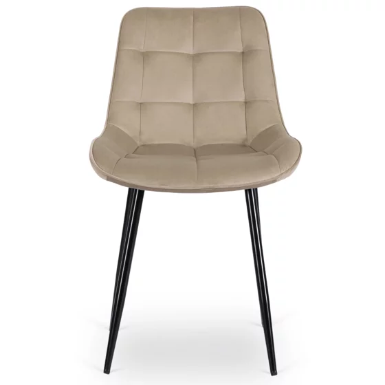 Scaun Kortina, 51.5x55x85 h cm, Catifea Beige picture - 6