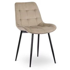 Scaun Kortina, 51.5x55x85 h cm, Catifea Beige