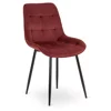 Scaun Kortina, 51.5x55x85 h cm, Catifea Bordo picture - 1