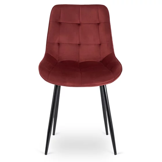 Scaun Kortina, 51.5x55x85 h cm, Catifea Bordo picture - 4