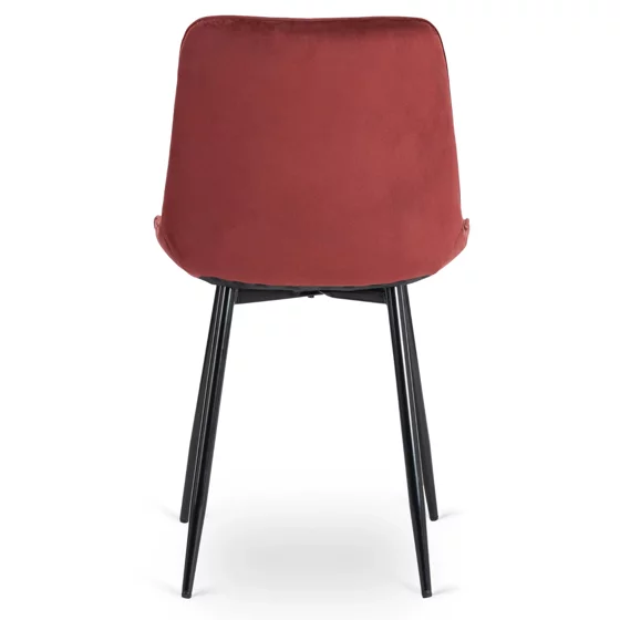 Scaun Kortina, 51.5x55x85 h cm, Catifea Bordo picture - 6