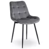 Scaun Kortina, 51.5x55x85 h cm, Catifea Gri picture - 1