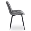 Scaun Kortina, 51.5x55x85 h cm, Catifea Gri picture - 5