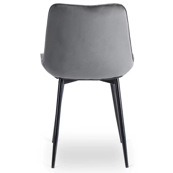 Scaun Kortina, 51.5x55x85 h cm, Catifea Gri picture - 6