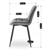 Scaun Kortina, 51.5x55x85 h cm, Catifea Gri picture - 8