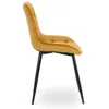 Scaun Kortina, 51.5x55x85 h cm, Catifea, Mustar picture - 5