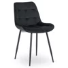 Scaun Kortina, 51.5x55x85 h cm, Catifea, Negru picture - 1