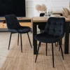 Scaun Kortina, 51.5x55x85 h cm, Catifea, Negru picture - 2