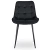 Scaun Kortina, 51.5x55x85 h cm, Catifea, Negru picture - 4