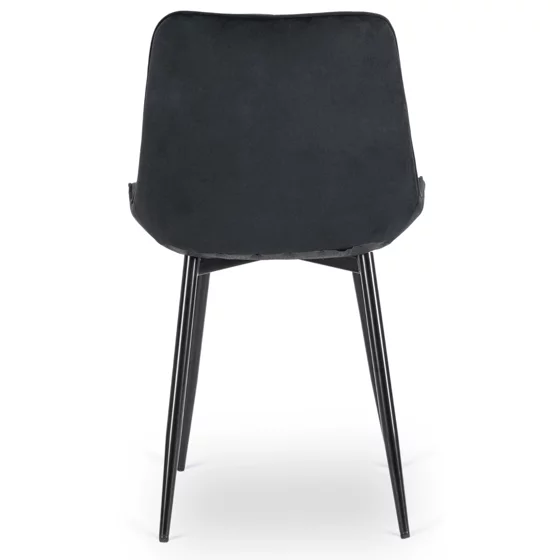 Scaun Kortina, 51.5x55x85 h cm, Catifea, Negru picture - 6