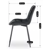 Scaun Kortina, 51.5x55x85 h cm, Catifea, Negru picture - 8