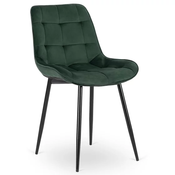 Scaun Kortina, 51.5x55x85 h cm, Catifea Verde picture - 1