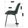 Scaun Kortina, 51.5x55x85 h cm, Catifea Verde picture - 7