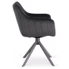 Scaun Makati, 62x52x89 cm, Functie Rotire, Structura Metalica, Catifea Neagra picture - 8