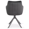 Scaun Makati, 62x52x89 cm, Functie Rotire, Structura Metalica, Catifea Neagra picture - 9