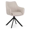 Scaun Makati, 62x52x89 cm, Functie Rotire, Structura Metalica, Stofa, Crem picture - 1