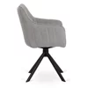Scaun Makati, 62x52x89 cm, Functie Rotire, Structura Metalica, Stofa, Gri Deschis picture - 4