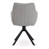 Scaun Makati, 62x52x89 cm, Functie Rotire, Structura Metalica, Stofa, Gri Deschis picture - 5