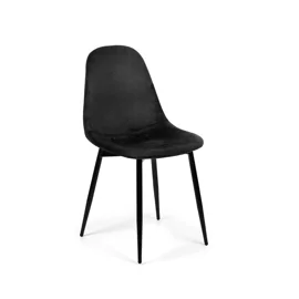 Scaun Marie, 45x52x85 cm, Metal/Catifea, Negru