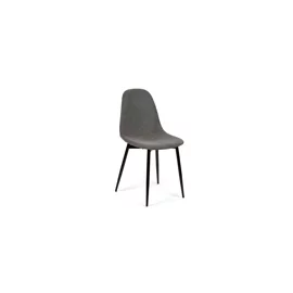 Scaun Marie, 45x52x85 cm, Metal/Stofa Raiata, Negru/Gri