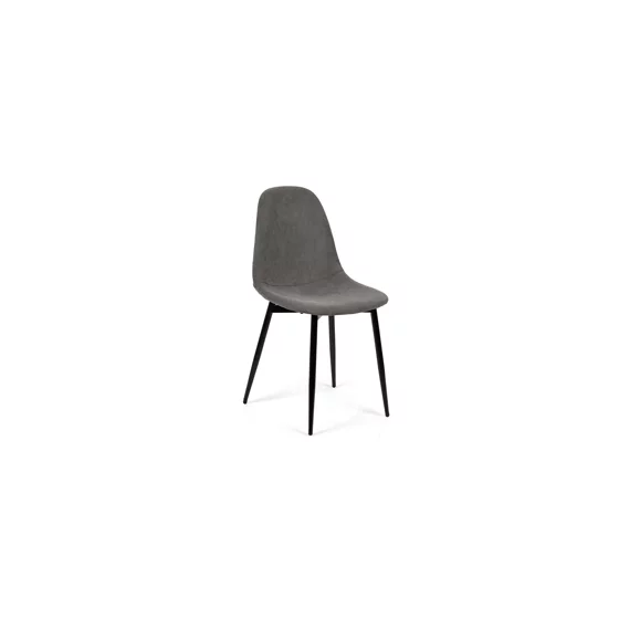 Scaun Marie, 45x52x85 cm, Metal/Stofa Raiata, Negru/Gri picture - 2