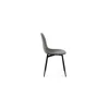 Scaun Marie, 45x52x85 cm, Metal/Stofa Raiata, Negru/Gri picture - 4