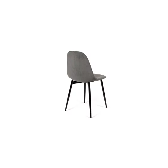 Scaun Marie, 45x52x85 cm, Metal/Stofa Raiata, Negru/Gri picture - 5