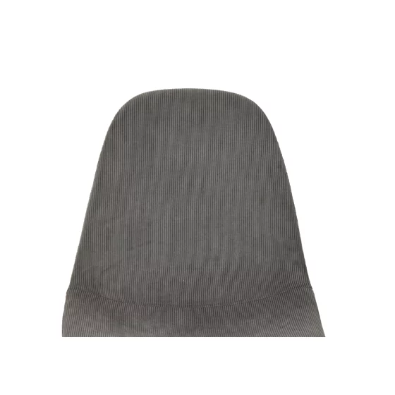 Scaun Marie, 45x52x85 cm, Metal/Stofa Raiata, Negru/Gri picture - 6