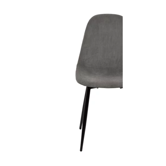 Scaun Marie, 45x52x85 cm, Metal/Stofa Raiata, Negru/Gri picture - 8