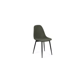 Scaun Marie, 45x52x85 cm, Metal/Stofa Raiata, Negru/Verde