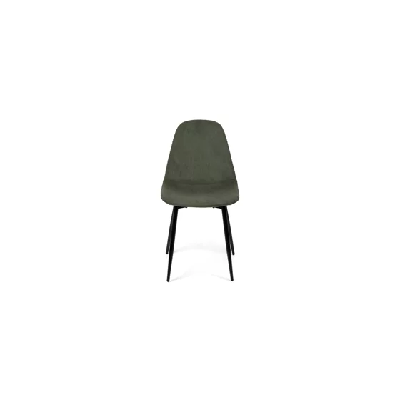 Scaun Marie, 45x52x85 cm, Metal/Stofa Raiata, Negru/Verde picture - 3