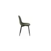 Scaun Marie, 45x52x85 cm, Metal/Stofa Raiata, Negru/Verde picture - 4