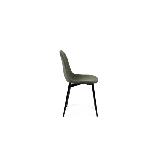 Scaun Marie, 45x52x85 cm, Metal/Stofa Raiata, Negru/Verde picture - 4